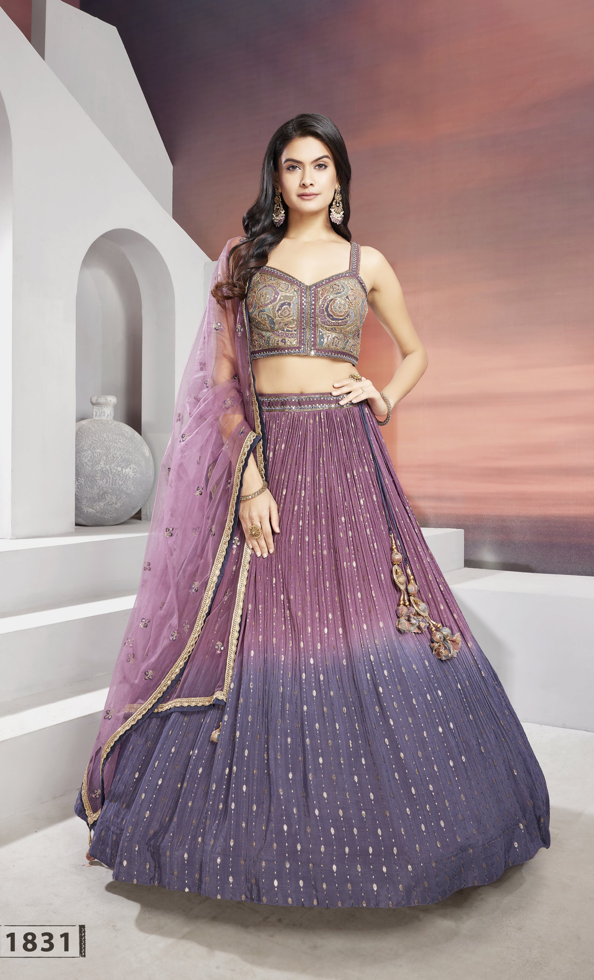 PURPLE LEHENGA CHOLI 