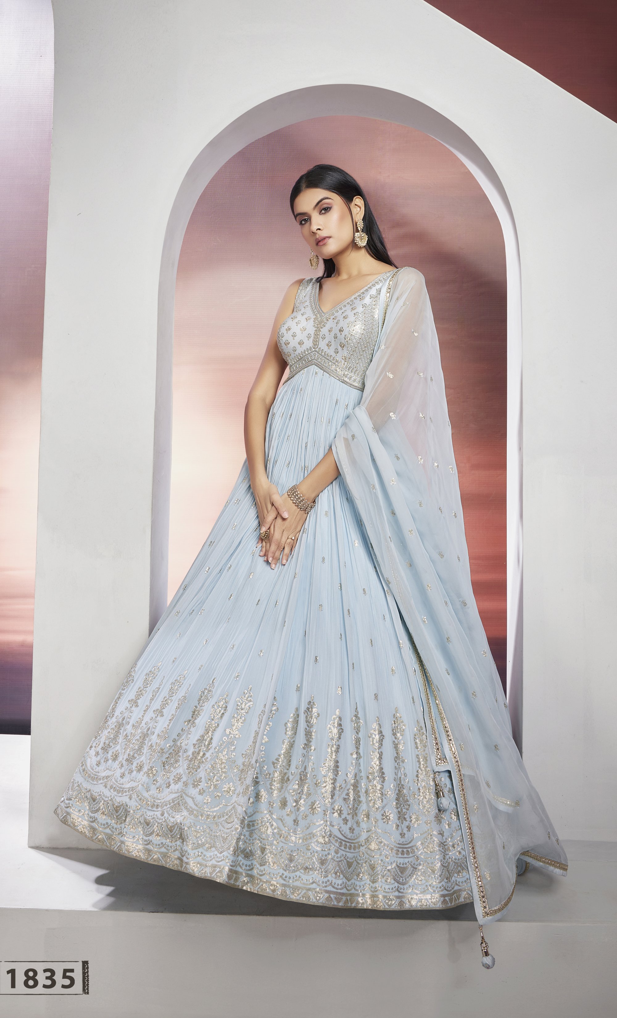 POWDER BLUE HEAVY GOWN